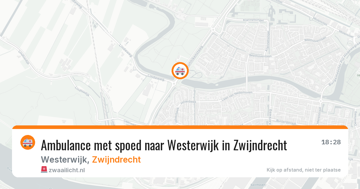 Ambulance met spoed naar Westerwijk in Zwijndrecht — 3 mei 2026
