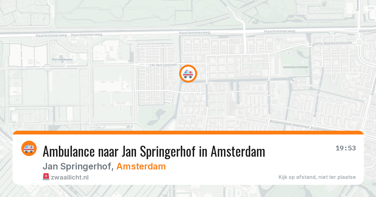 Ambulance naar Jan Springerhof in Amsterdam — 31 mrt 2026