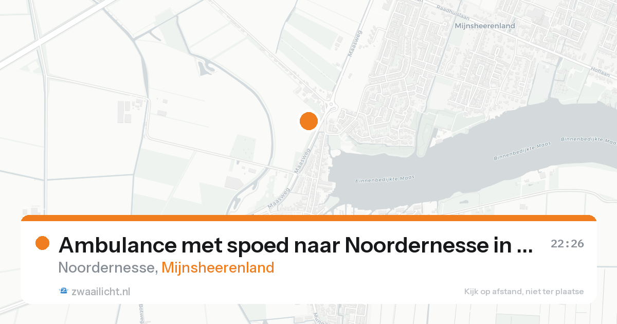 Ambulance met spoed naar Noordernesse in Mijnsheerenland — 19 aug 2026