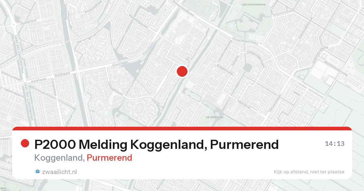 P2000 Melding Koggenland, Purmerend — 1 feb 2026