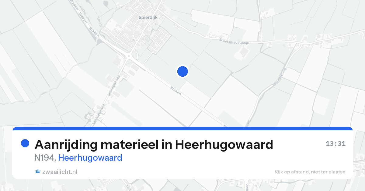 Aanrijding materieel in Heerhugowaard — 21 aug 2026