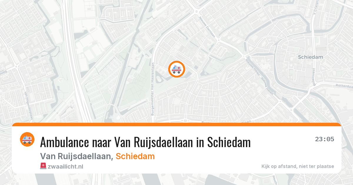 Ambulance naar Van Ruijsdaellaan in Schiedam — 28 jun 2026