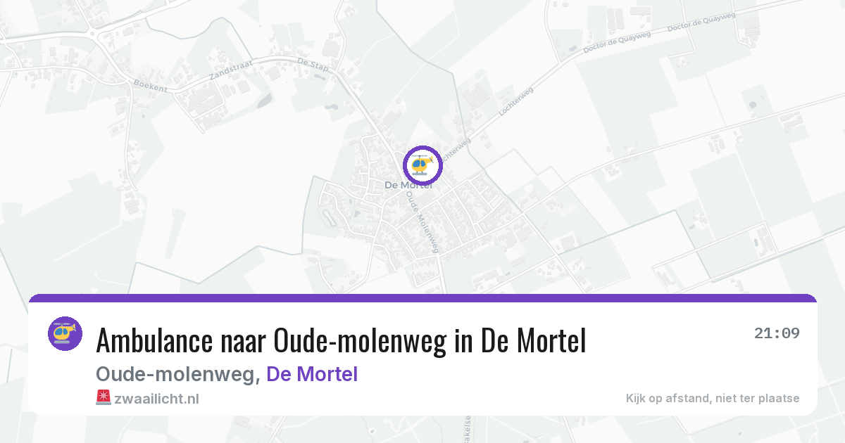 Ambulance naar Oude-molenweg in De Mortel — 15 jun 2026
