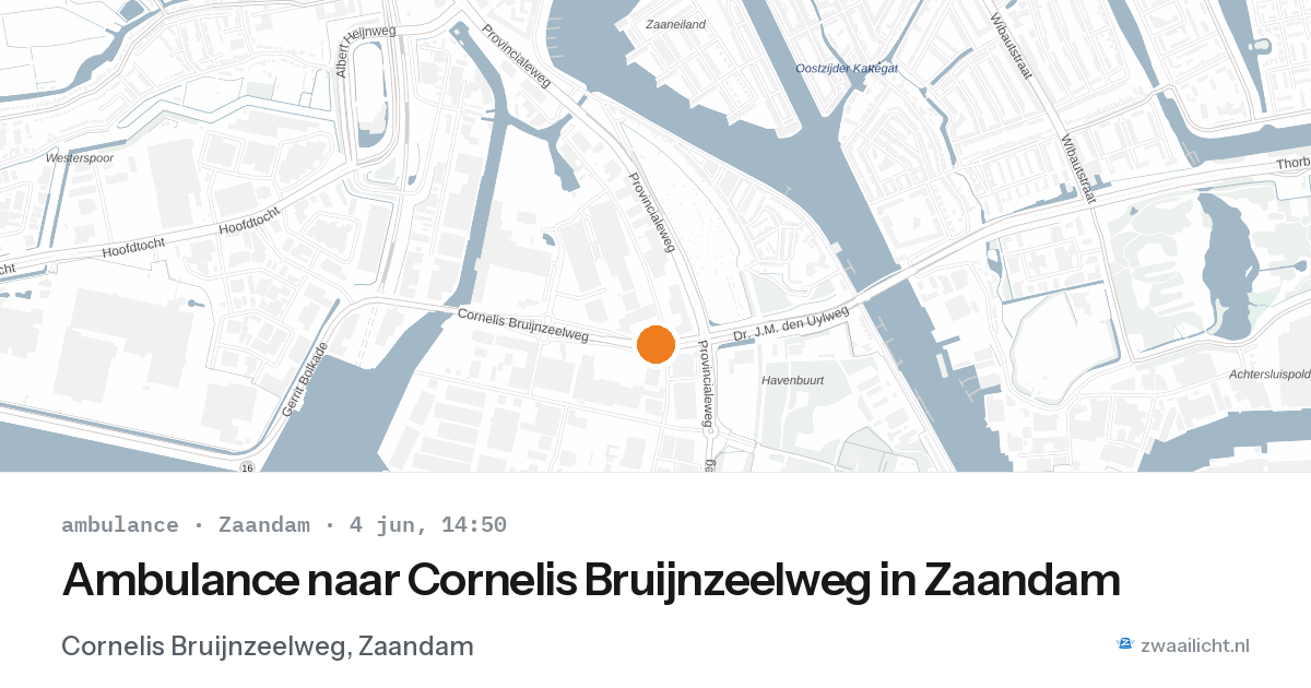 Ambulance naar Cornelis Bruijnzeelweg in Zaandam — 4 jun 2026