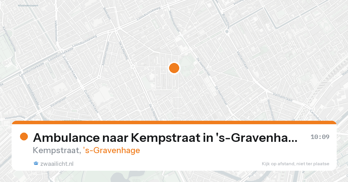 Ambulance naar Kempstraat in 's-Gravenhage — 15 aug 2026