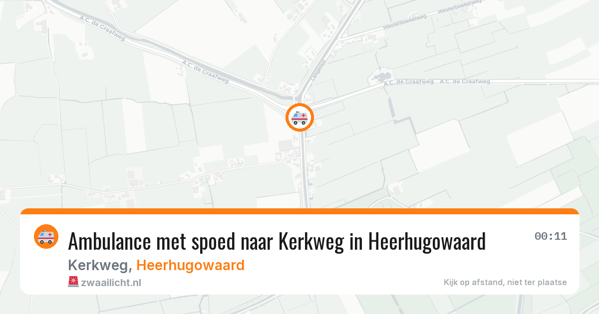Ambulance met spoed naar Kerkweg in Heerhugowaard — 14 mrt 2026