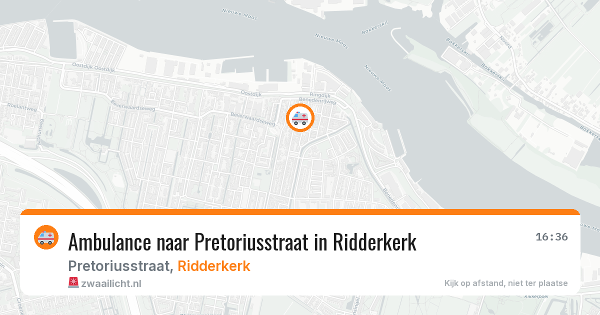 Ambulance naar Pretoriusstraat in Ridderkerk — 25 mrt 2026
