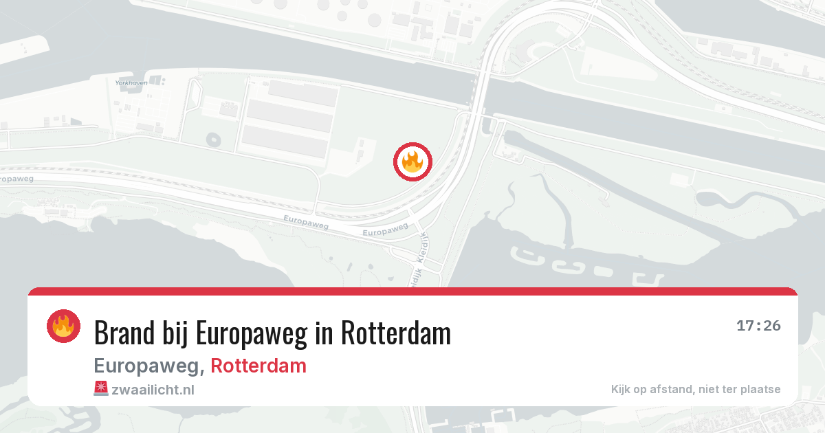 Brand bij Europaweg in Rotterdam — 26 jun 2026