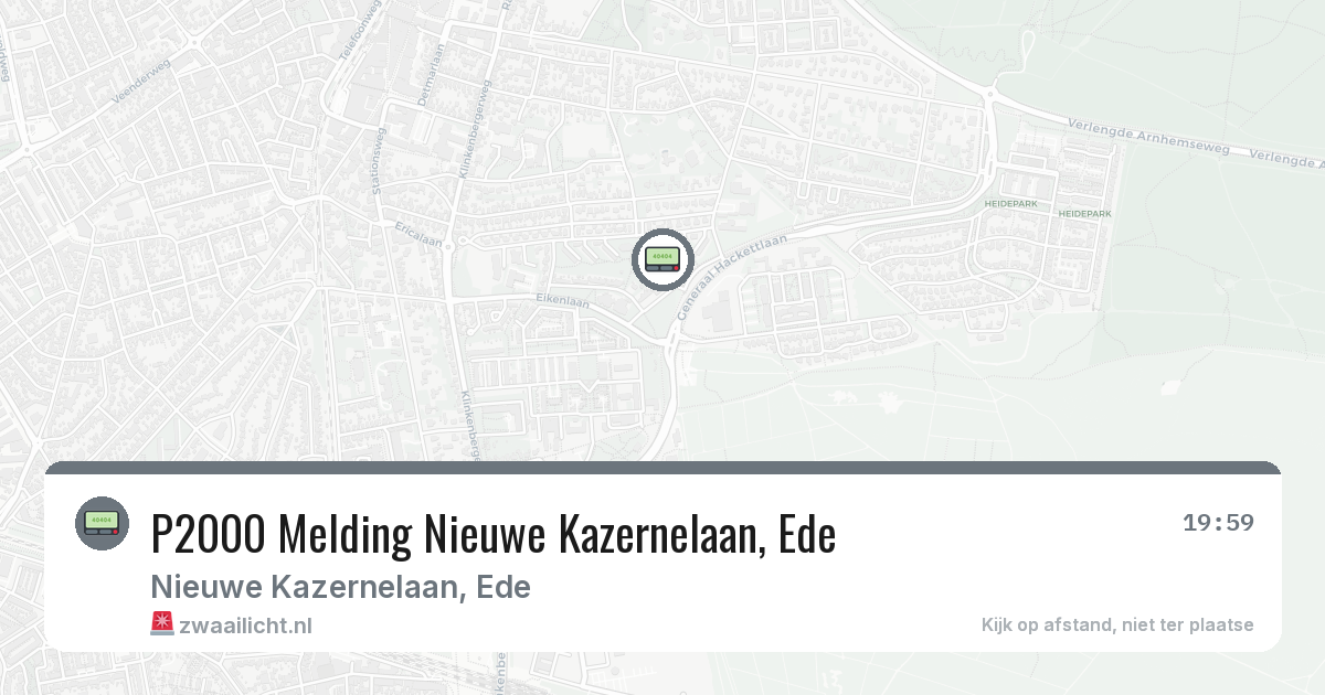 P2000 Melding Nieuwe Kazernelaan, Ede — 12 aug 2026