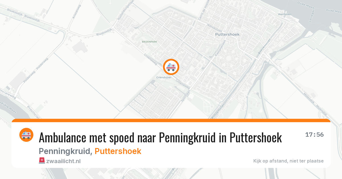 Ambulance met spoed naar Penningkruid in Puttershoek — 17 jun 2026