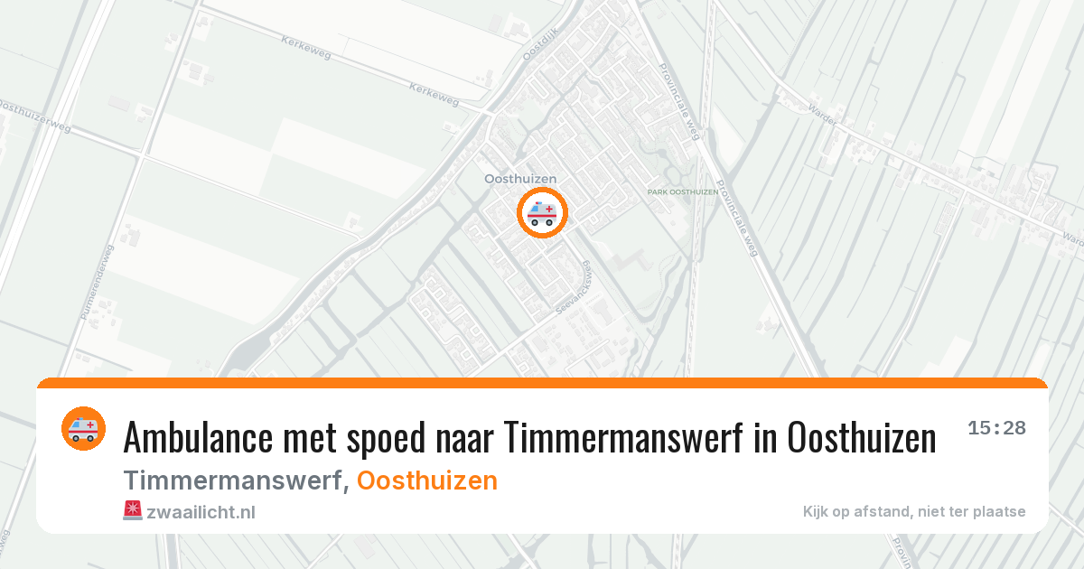 Ambulance met spoed naar Timmermanswerf in Oosthuizen — 1 mei 2026