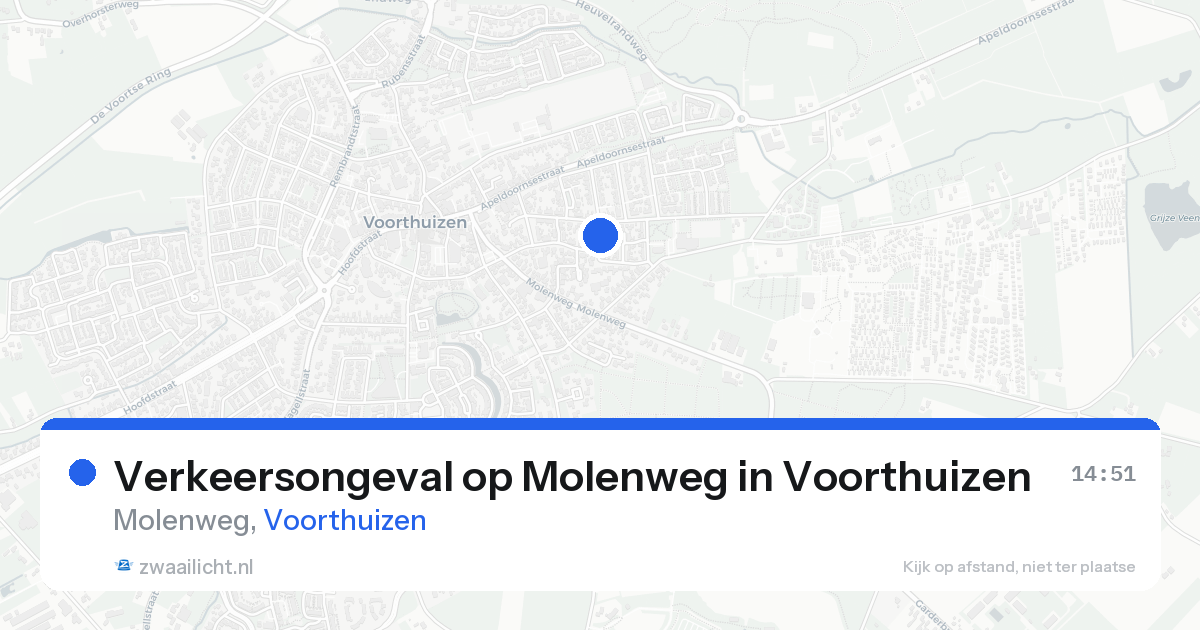 Verkeersongeval op Molenweg in Voorthuizen — 17 aug 2026