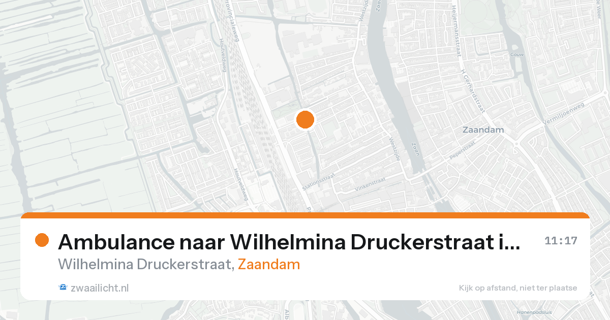 Ambulance naar Wilhelmina Druckerstraat in Zaandam — 31 mei 2026
