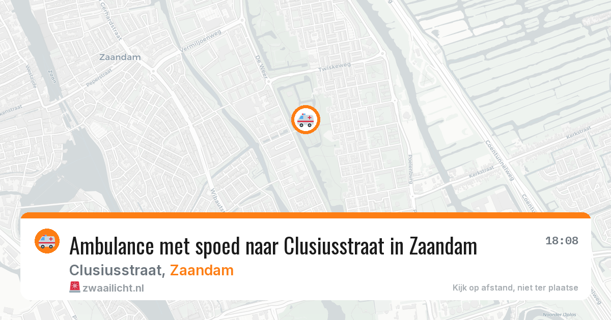 Ambulance met spoed naar Clusiusstraat in Zaandam — 12 apr 2026