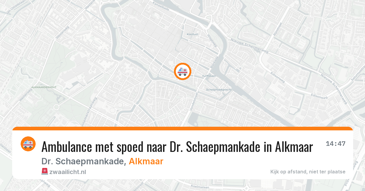 Ambulance met spoed naar Dr. Schaepmankade in Alkmaar — 30 apr 2026