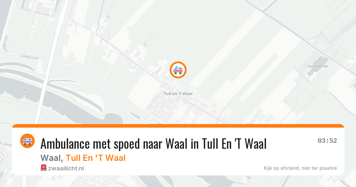 Ambulance met spoed naar Waal in Tull En 'T Waal — 20 jan 2026