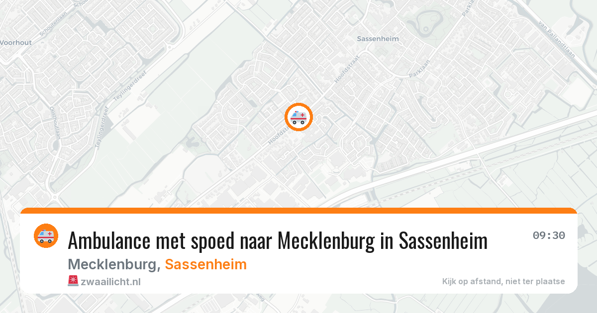 Ambulance met spoed naar Mecklenburg in Sassenheim — 6 aug 2026
