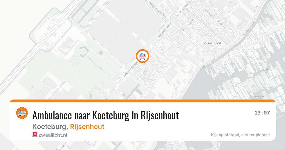Ambulance naar Koeteburg in Rijsenhout — 16 mei 2026