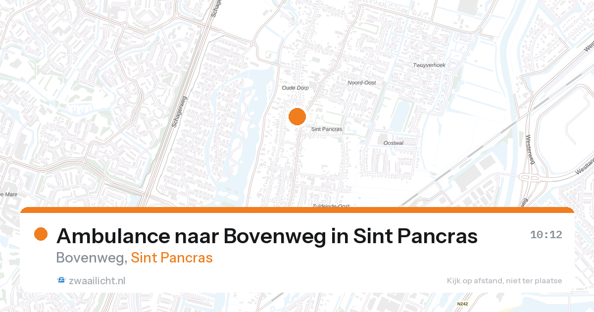 Ambulance naar Bovenweg in Sint Pancras — 26 aug 2026