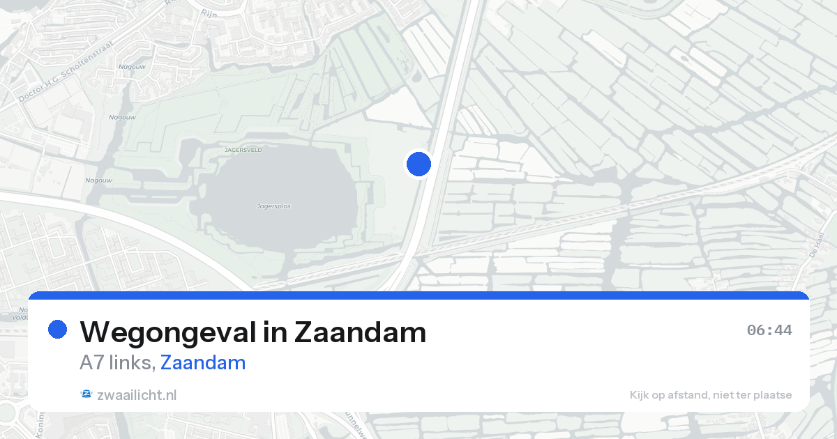 Wegongeval in Zaandam — 18 aug 2026