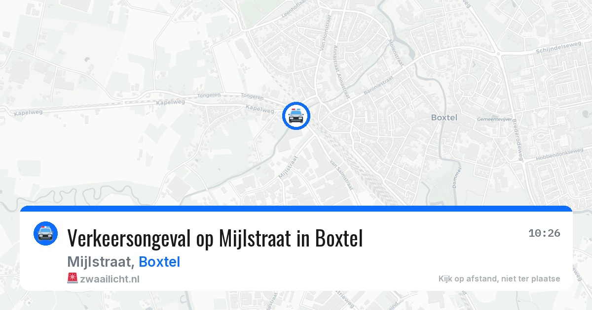 Verkeersongeval op Mijlstraat in Boxtel — 11 mrt 2026