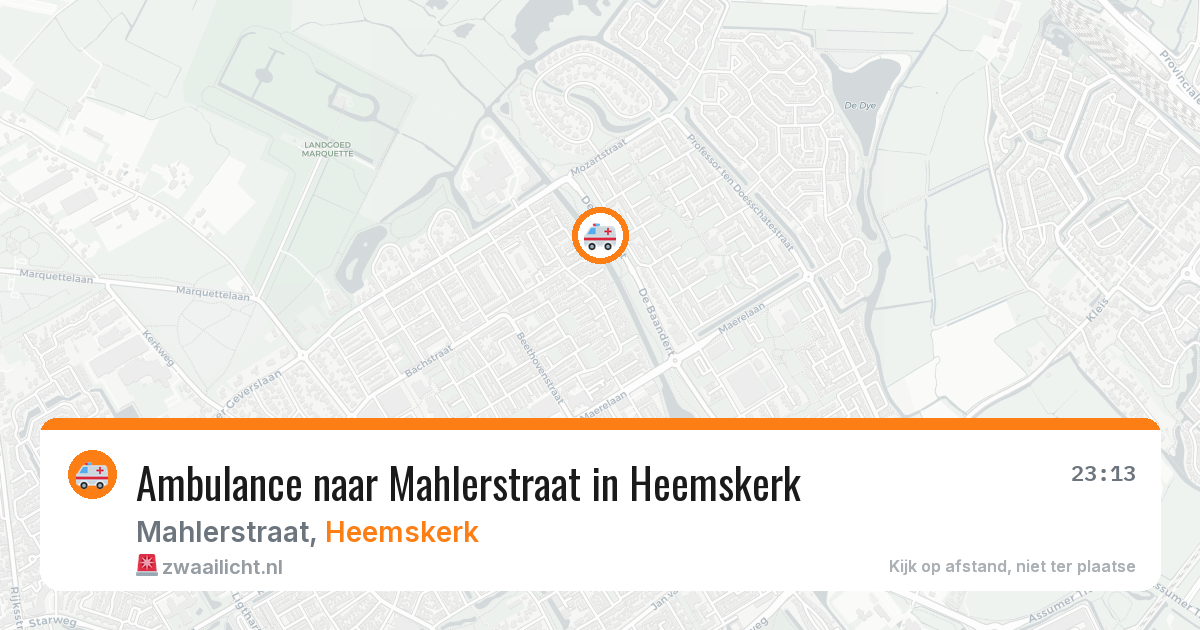 Ambulance naar Mahlerstraat in Heemskerk — 23 jul 2026
