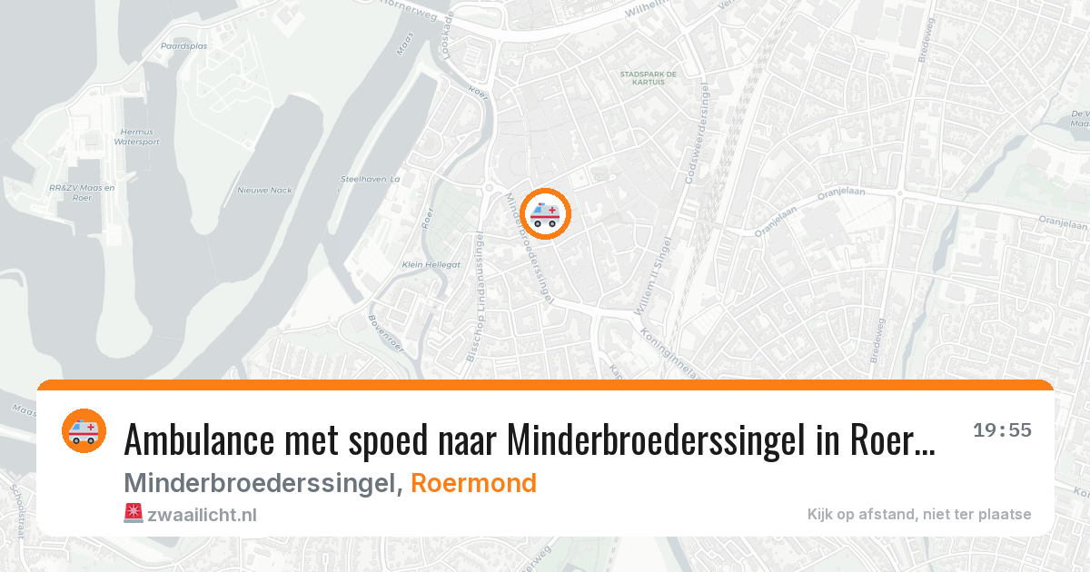 Ambulance met spoed naar Minderbroederssingel in Roermond — 9 jun 2026