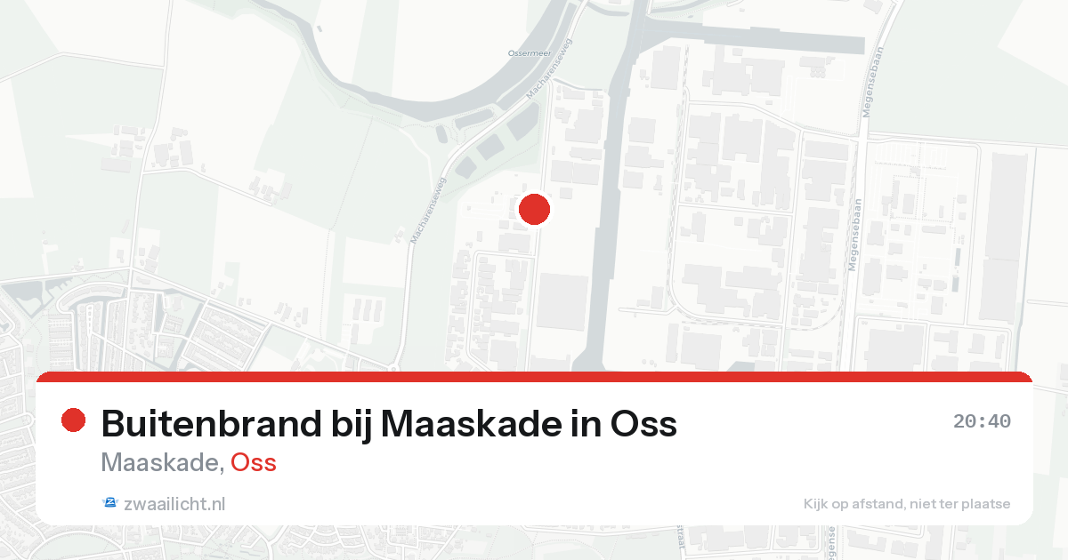 Buitenbrand bij Maaskade in Oss — 24 aug 2026