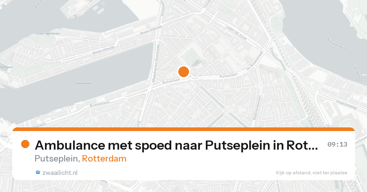 Ambulance met spoed naar Putseplein in Rotterdam — 28 mei 2026