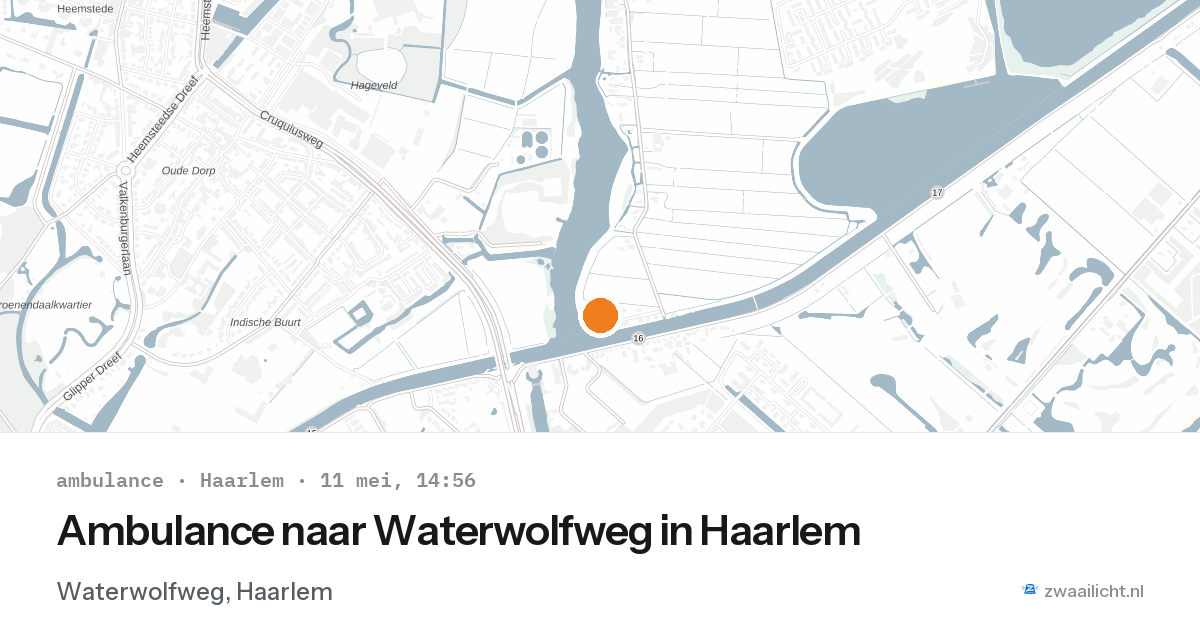 Ambulance naar Waterwolfweg in Haarlem — 11 mei 2026