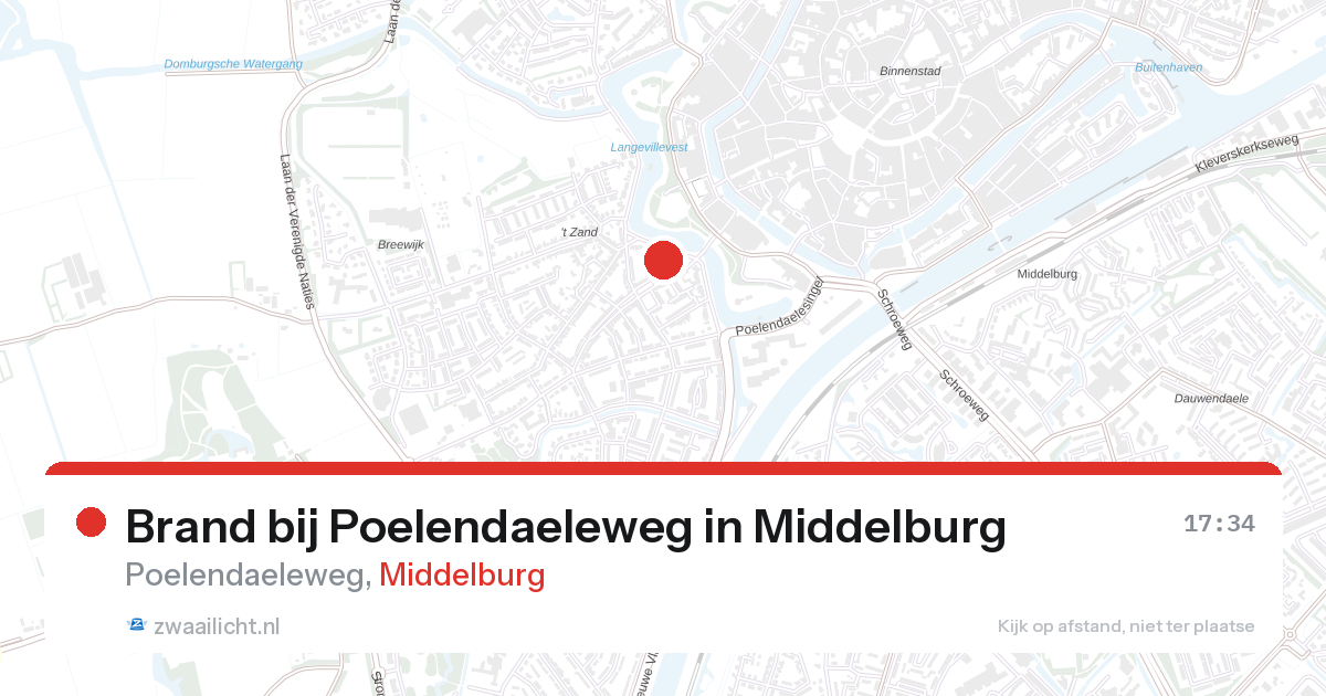 Brand bij Poelendaeleweg in Middelburg — 28 aug 2026