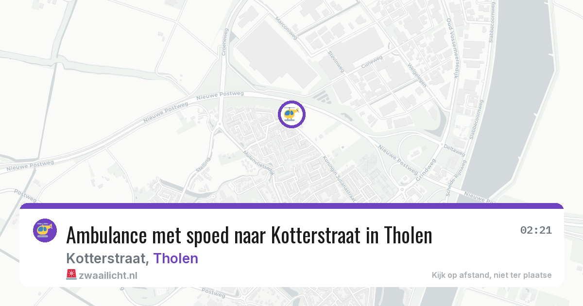 Ambulance met spoed naar Kotterstraat in Tholen — 24 jun 2026