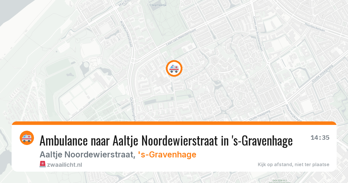 Ambulance naar Aaltje Noordewierstraat in 's-Gravenhage — 4 apr 2026