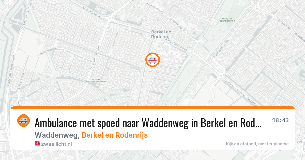 Ambulance met spoed naar Waddenweg in Berkel en Rodenrijs — 4 apr 2026