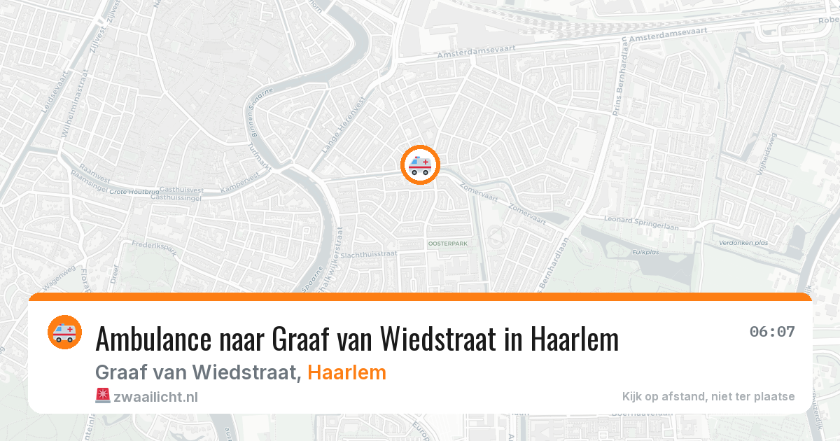 Ambulance naar Graaf van Wiedstraat in Haarlem — 21 jun 2026