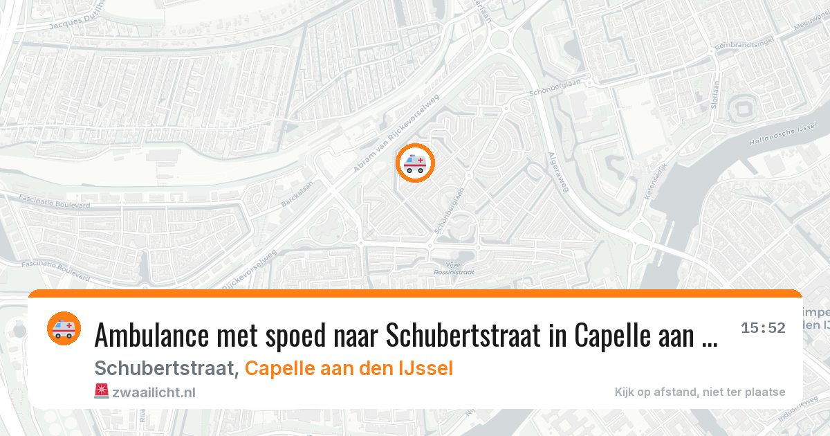 Ambulance met spoed naar Schubertstraat in Capelle aan den IJssel — 17 jun 2026