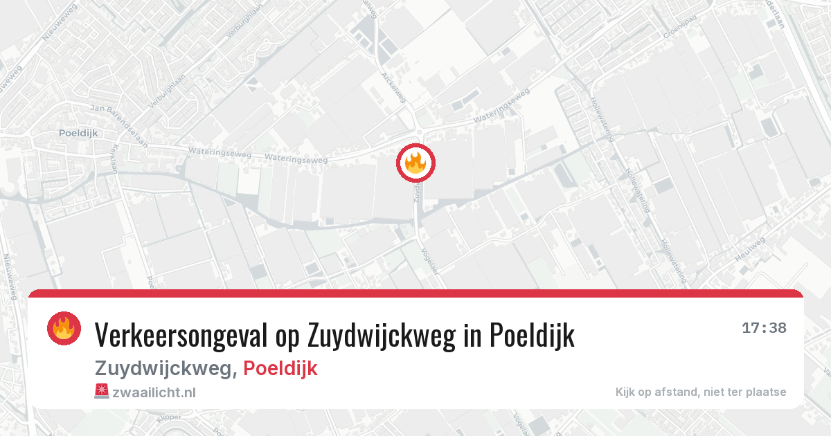 Verkeersongeval op Zuydwijckweg in Poeldijk — 15 mei 2026