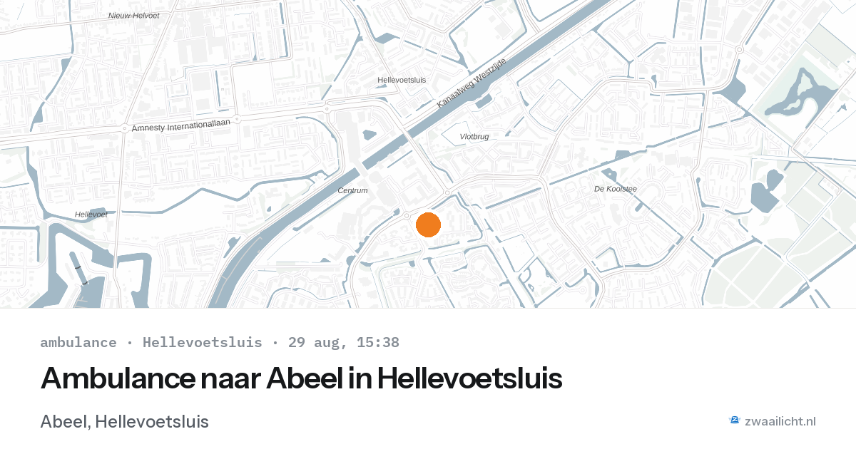 Ambulance naar Abeel in Hellevoetsluis — 29 aug 2026