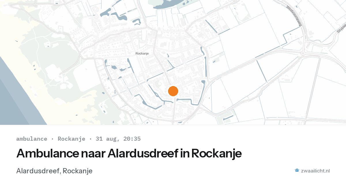 Ambulance naar Alardusdreef in Rockanje — 31 aug 2026