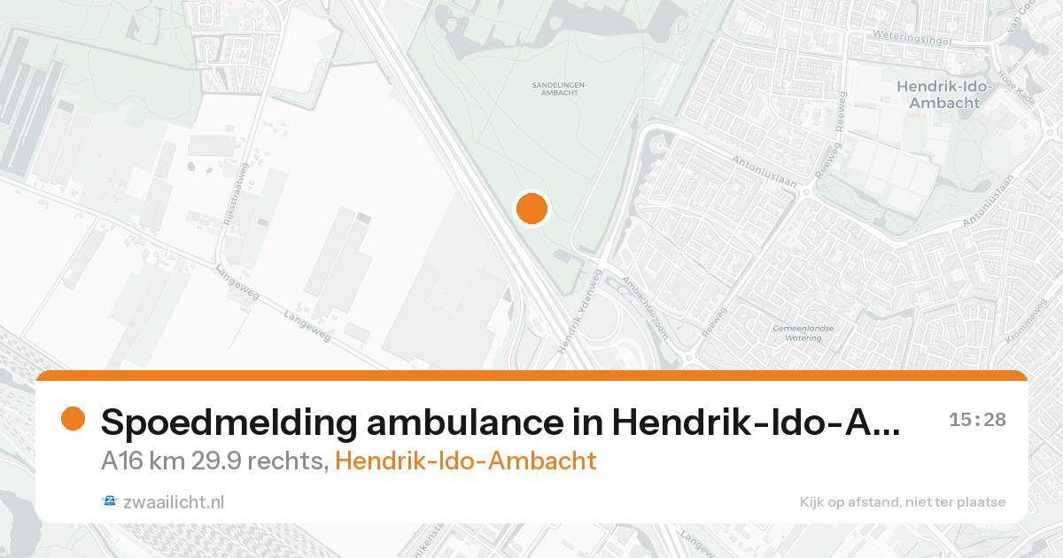 Spoedmelding ambulance in Hendrik-Ido-Ambacht — 20 aug 2026