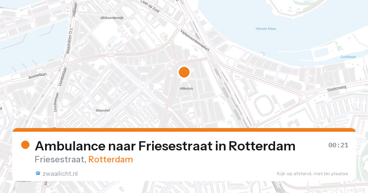 Ambulance naar Friesestraat in Rotterdam — 27 aug 2026