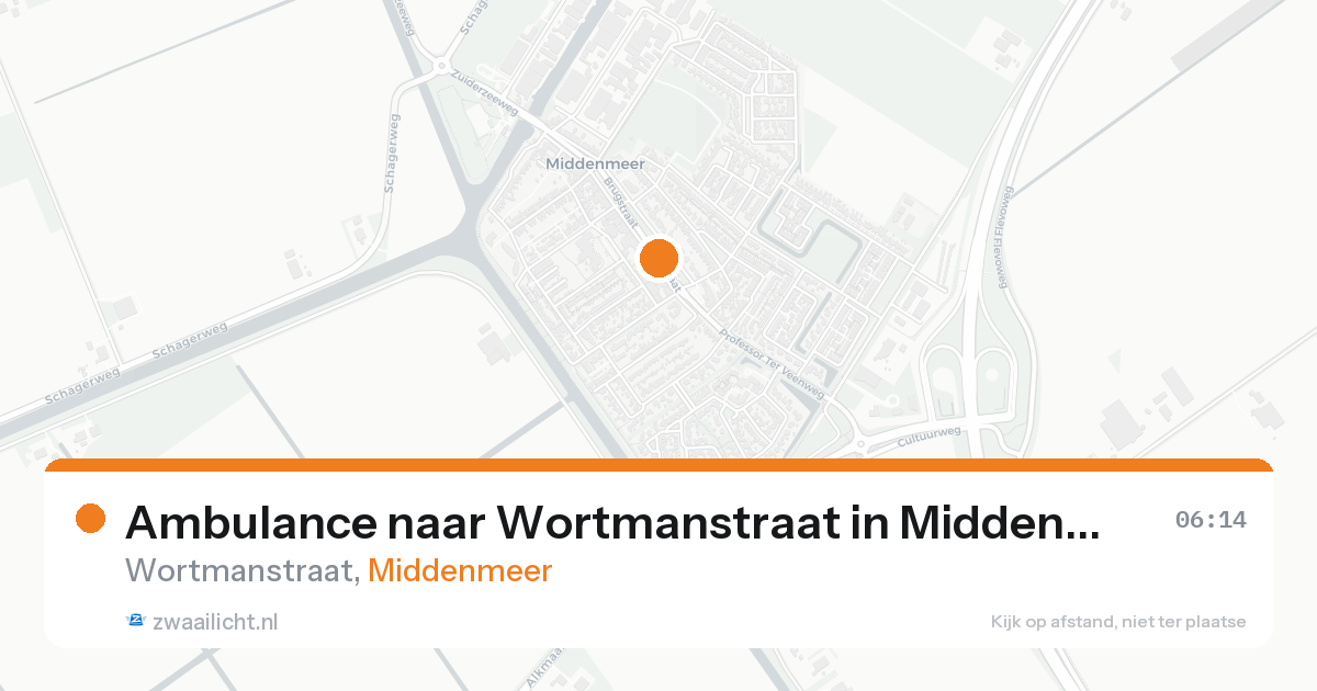 Ambulance naar Wortmanstraat in Middenmeer — 13 aug 2026