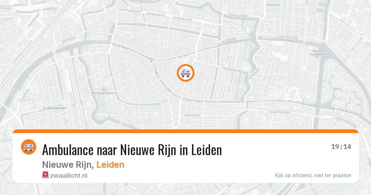 Ambulance naar Nieuwe Rijn in Leiden — 11 aug 2026