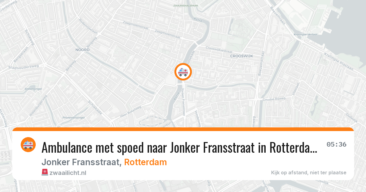 Ambulance met spoed naar Jonker Fransstraat in Rotterdam — 29 apr 2026