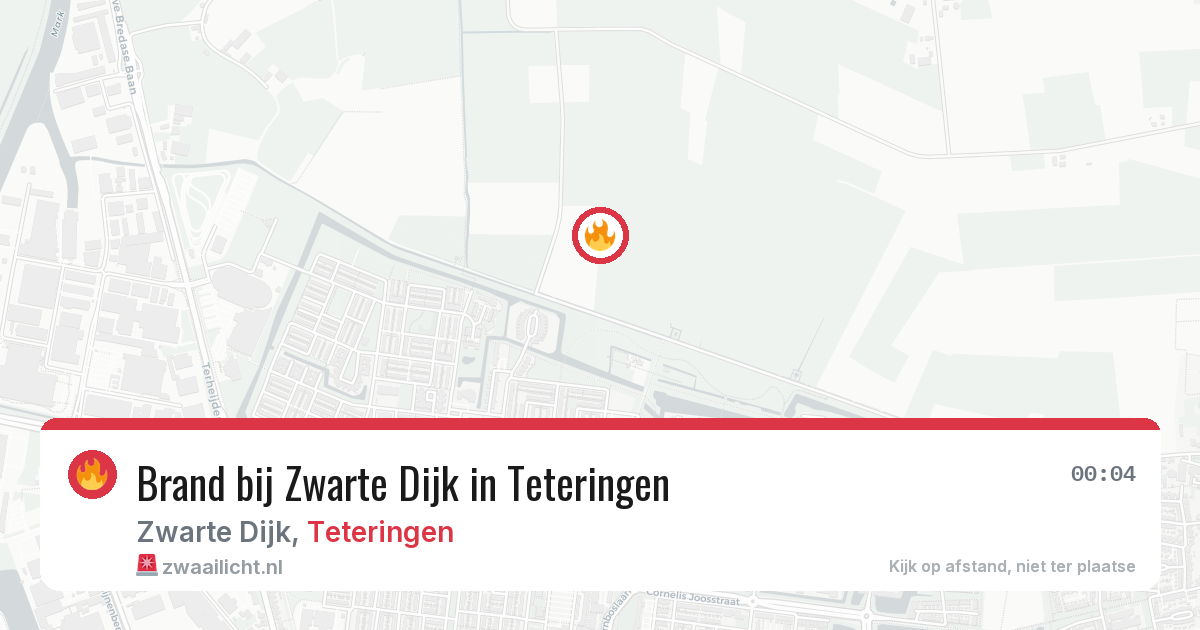 Brand bij Zwarte Dijk in Teteringen — 30 mei 2026