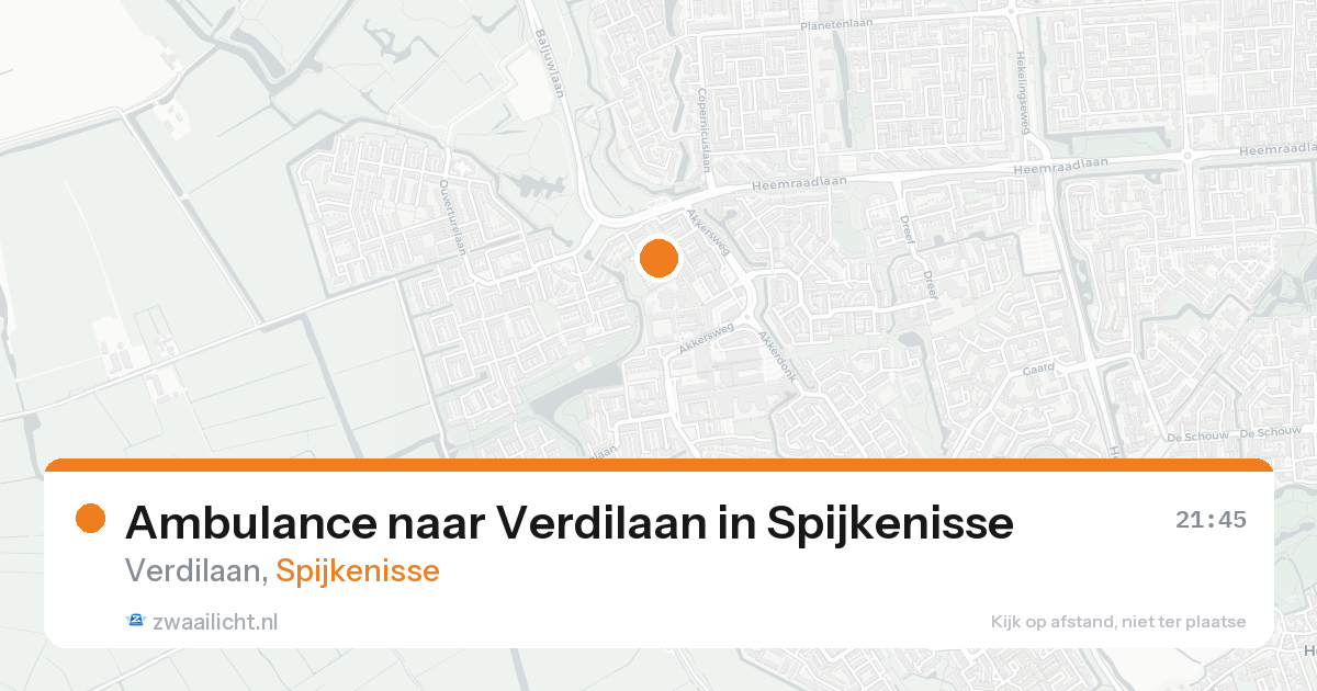 Ambulance naar Verdilaan in Spijkenisse — 19 aug 2026