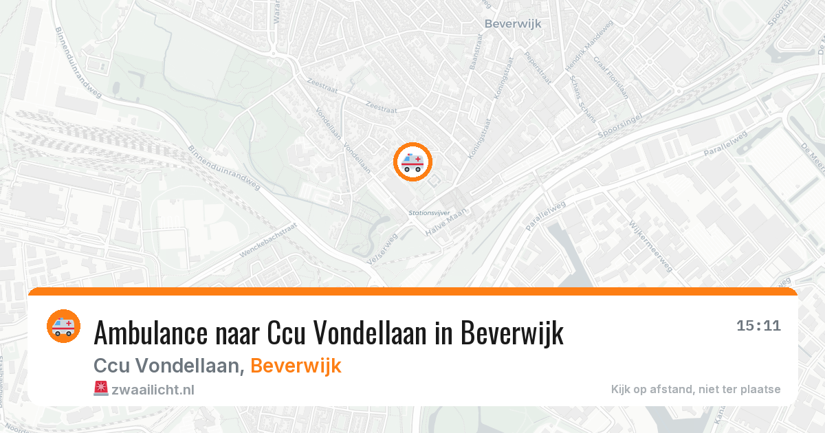 Ambulance naar Ccu Vondellaan in Beverwijk — 8 feb 2026
