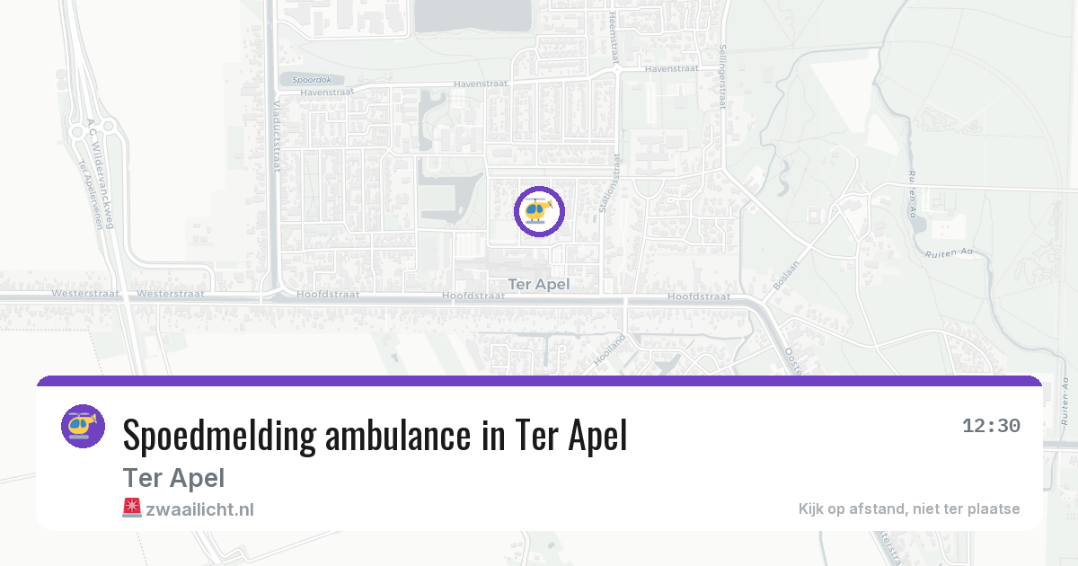 Spoedmelding ambulance in Ter Apel — 28 jul 2026