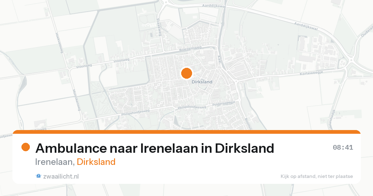 Ambulance naar Irenelaan in Dirksland — 7 feb 2026
