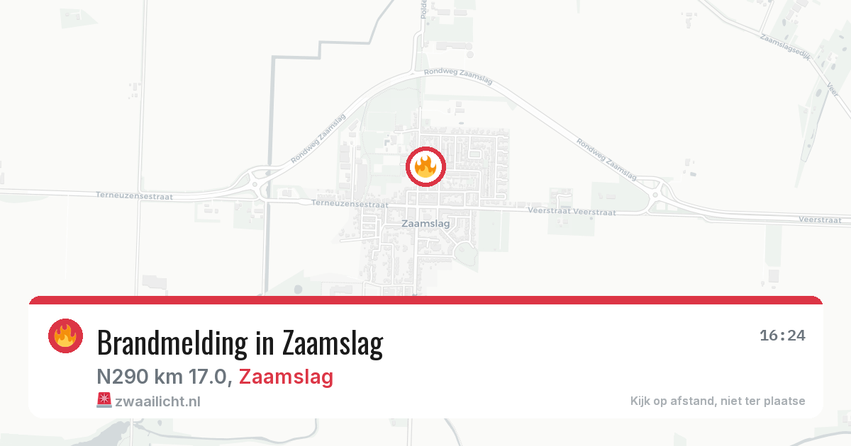 Brandmelding in Zaamslag — 4 jul 2026